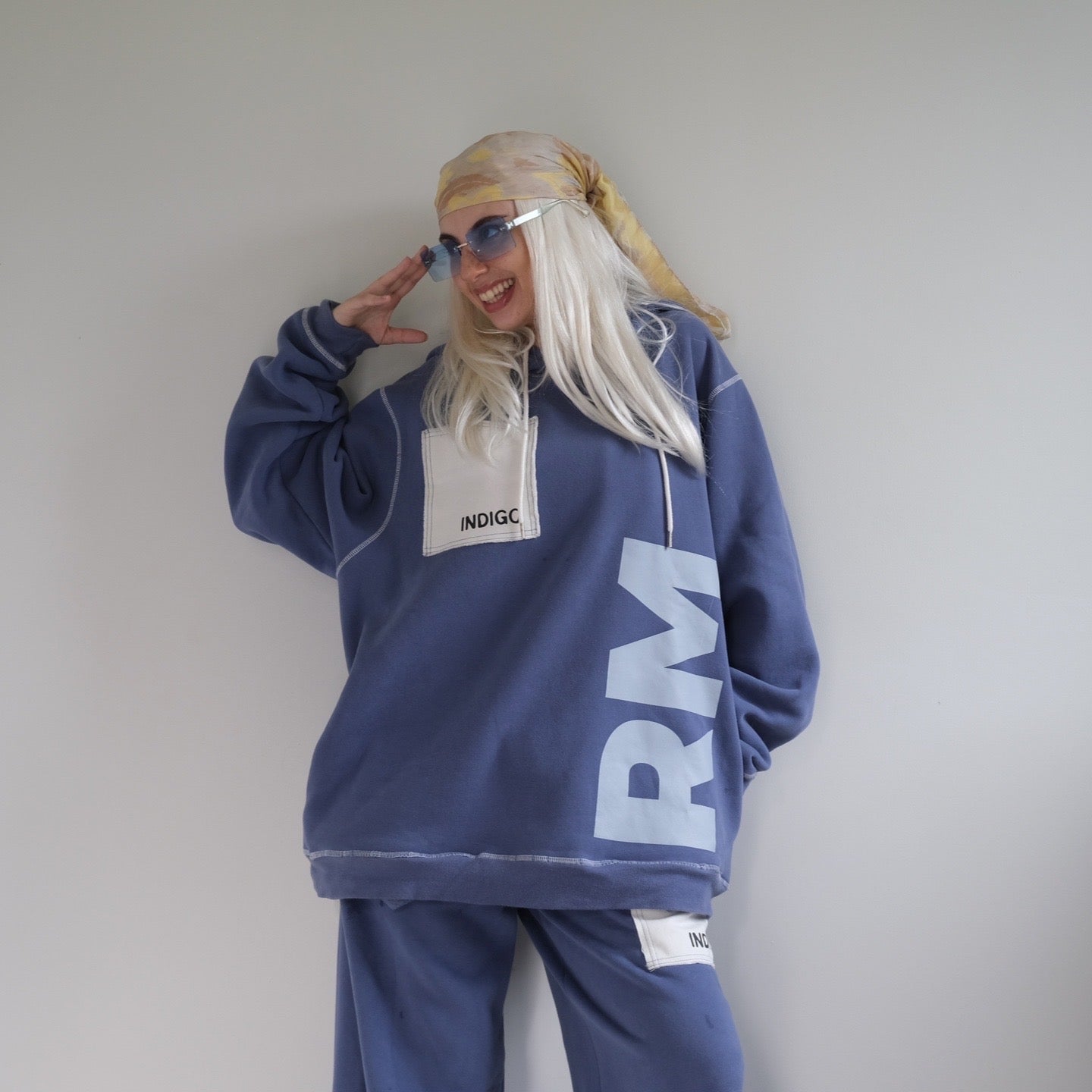 indigo hoodie