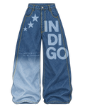 indigo baggy denim