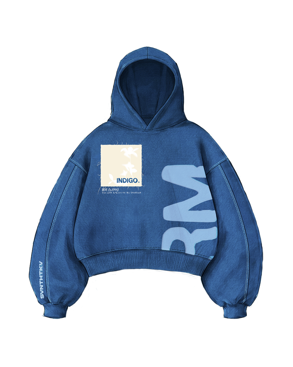 indigo hoodie