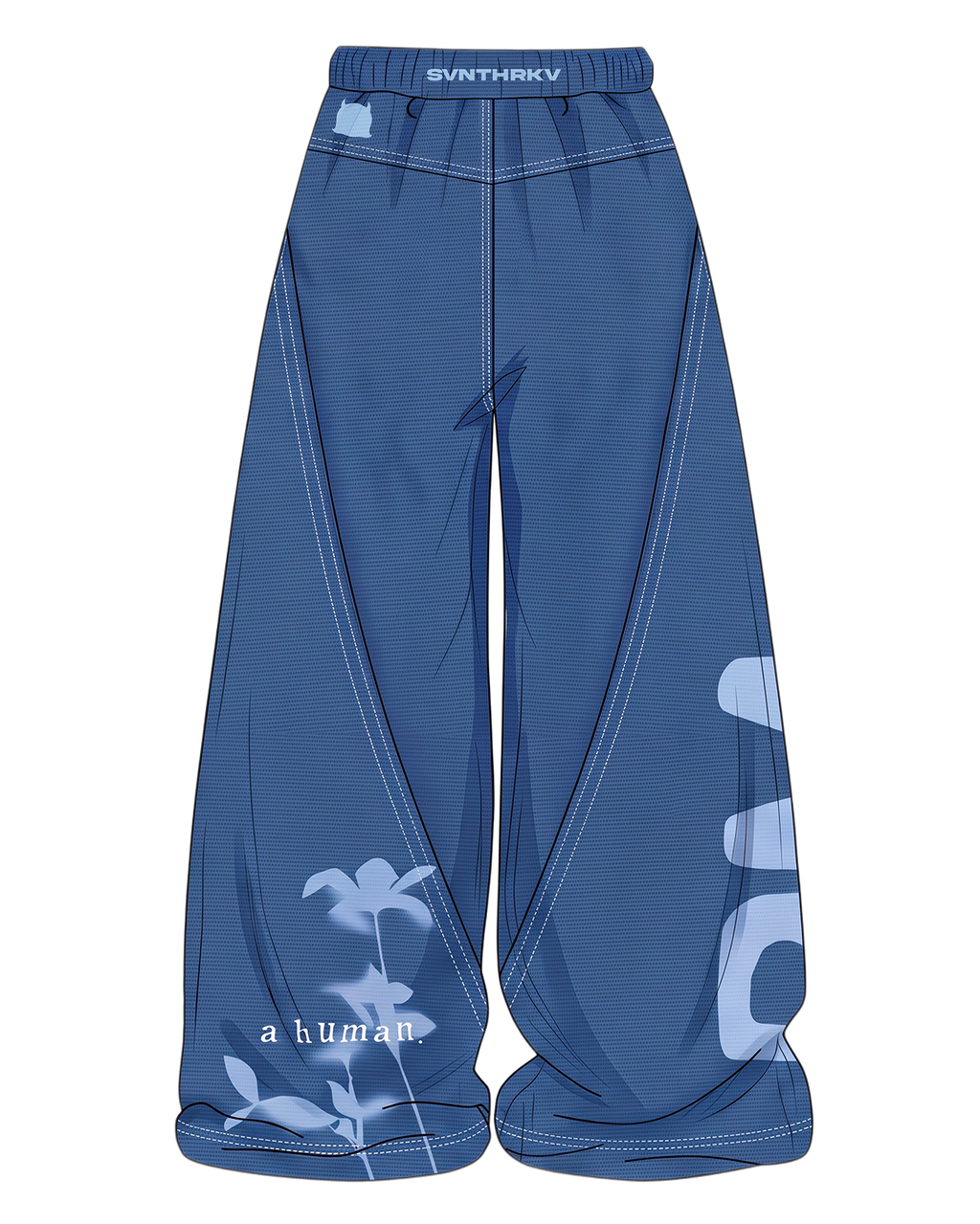 indigo flare sweats