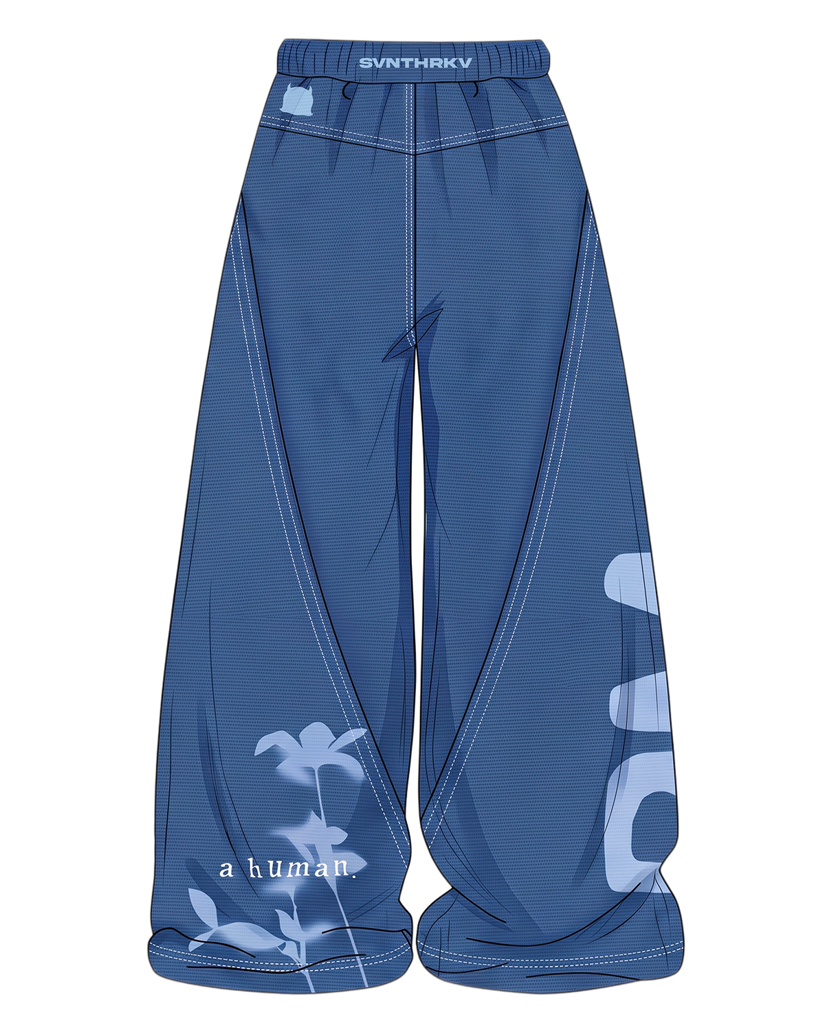 indigo flare sweats