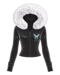 jimin's angel fur zip-up